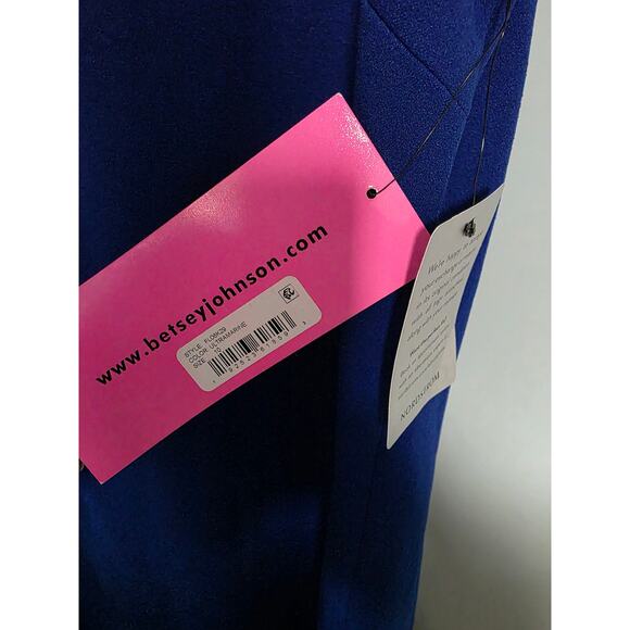 NWT Betsey Johnson Blue Scuba Crepe Mini Dress Sz 10 Cocktail Party Dress Dance - Picture 2 of 9